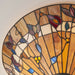 Tiffany Glass Semi Flush Ceiling Light Warm Floral Round Inverted Shade i00034 Loops