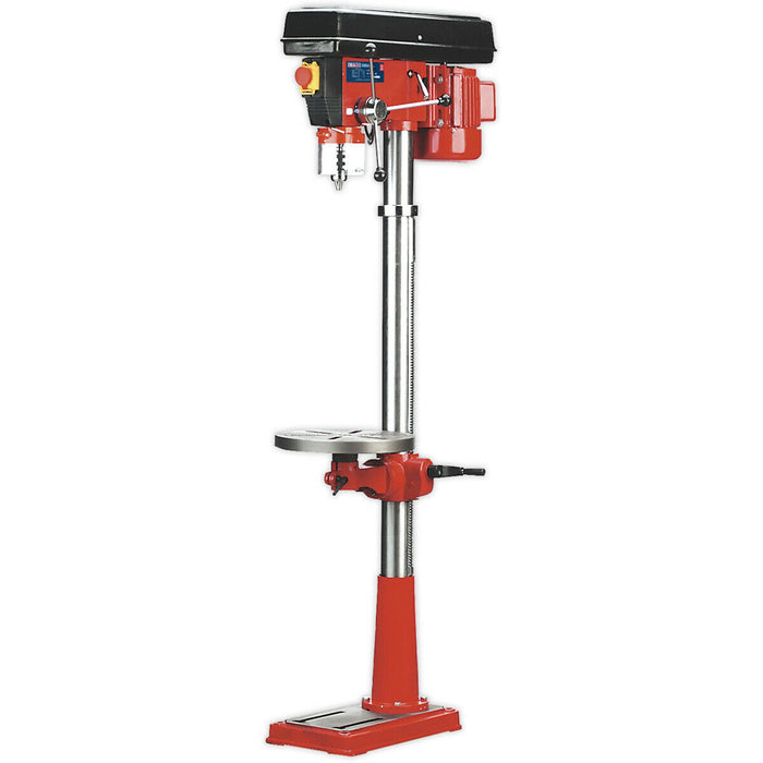 16-Speed Floor Pillar Drill - 550W Motor - 1580mm Height - Safety Release Switch Loops