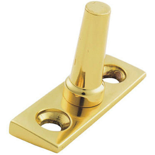 Angled Window Casement Stay EJMA Pin 27mm Fixing Centres Polished Brass Loops