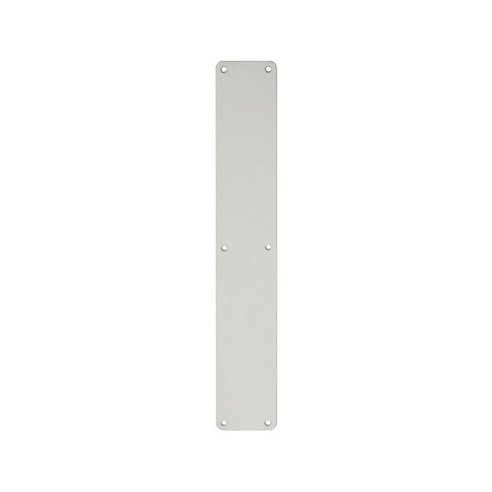 2x Plain Door Finger Plate 500 x 75mm Satin Anodised Aluminium Push Plate Loops