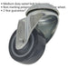50mm Swivel Bolt Hole Castor Wheel - 19mm Tread - Hard PP & PU Material - Offset Loops