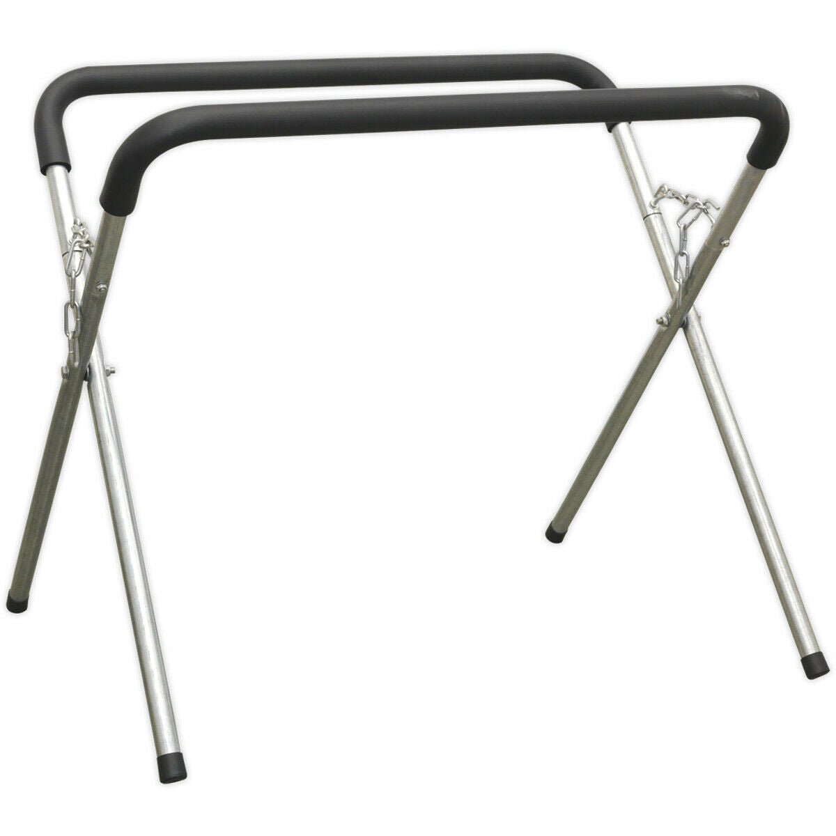 Folding Body Panel Stand - Adjustable Work Height - Foam Cushioned Supports Loops