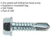 100 PACK 6.3 x 25mm Self Drilling Hex Head Screw - Zinc Plated Fixings Screw Loops