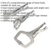 3 Piece C-Clamp and Welding Clamp Set - Sheet Metal Clamp - Nickel Plated Steel Loops
