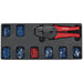 PREMIUM Ratchet Crimper & Assorted Insulated Terminal Set with Modular Tool Tray Loops