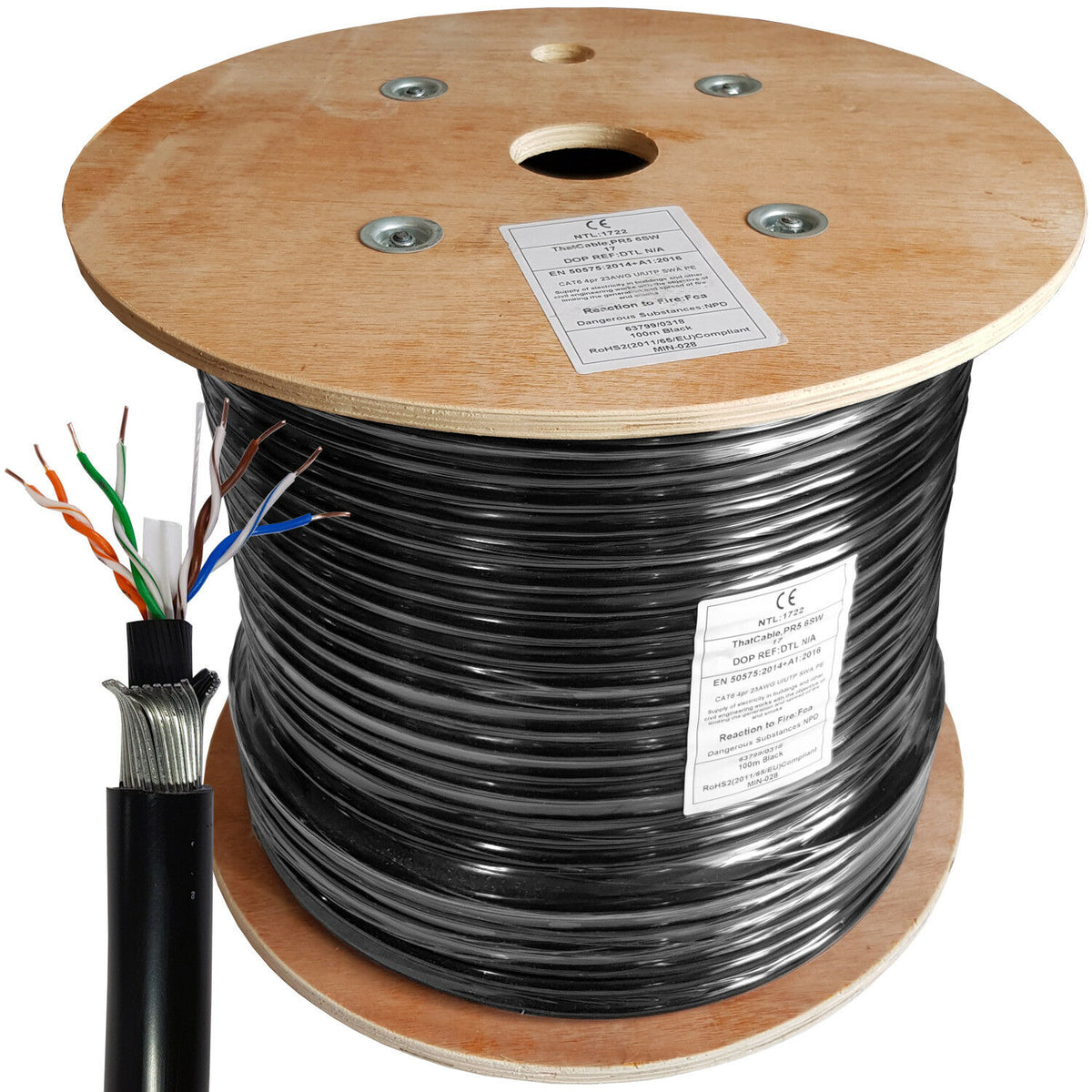 Armoured External Cat6 UTP Solid Cable (Price Per Metre)