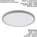 Wall / Ceiling Light Silver 400mm Round Surface Mounted 25W LED 4000K Loops