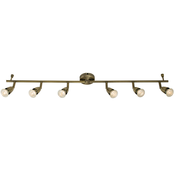 Adjustable Ceiling Spotlight Antique Brass 6 Light Bar Downlight Modern Lamp Loops