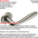 Door Handle & Latch Pack Satin Steel Smooth Flared Lever Screwless Round Rose Loops