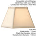 5" Inch Square Tapered Lamp Shade Oyster Faux Silk Fabric Cover Modern Elegant Loops