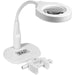 Dimmable LED Magnifying Work Light - Desk & Table Mounted - Flexible Gooseneck Loops