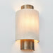 Dimmable Metal Wall Light Hammered Aged Bronze & Shade Semi Flush Lamp Fitting Loops