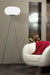 Floor Lamp Light Colour Satin Nickel Shade White Glass Opal Matt Bulb E27 2x60W Loops