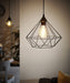 Hanging Ceiling Pendant Light Black Wire Cage 1x E27 Hallway Feature Lamp Loops