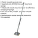 Plastic Squeeze Mop with 8 Inch Sponge - Handle Mounted Lever - Smooth Surfaces Loops