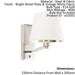 Wall Light Bright Nickel Plate & Vintage White Fabric 40W E14 Dimmable Loops
