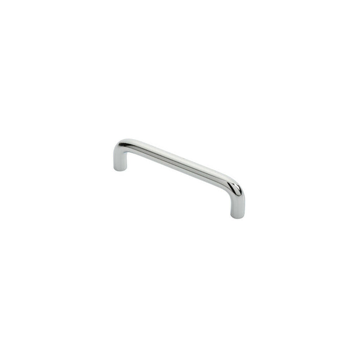 Round D Bar Cabinet Pull Handle 106 x 10mm 96mm Fixing Centres Chrome Loops