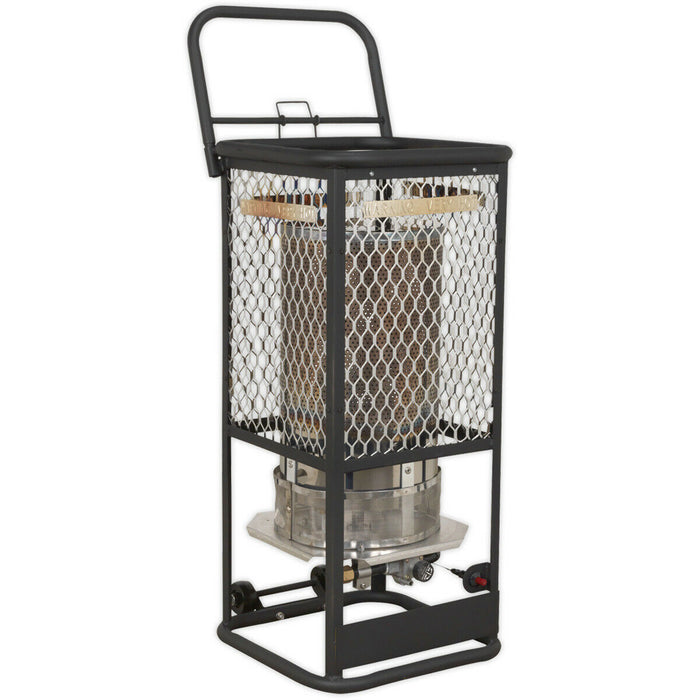 Industrial Propane Heater - 125000 Btu/Hr Space Warmer - Heavy Duty Frame Loops