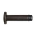 2x Rubber Tipped Doorstop Cylinder with Rose Wall Mounted 70mm Matt Bronze Loops