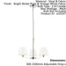 Ceiling Pendant Light Bright Nickel & Vintage White Fabric 3x 40W E14 e10197 Loops