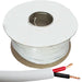 100M WHITE Double Insulated Speaker Cable 2.01mm² 100V Volt PA System Reel Drum