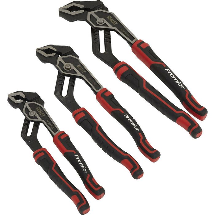 3 Piece Water Pump Pliers Set - 200mm 250mm 300mm Pliers - Corrosion Resistant Loops