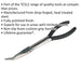 275mm Angled Needle Nose Pliers - Drop Forged Steel - 45 Degree Angle Nose Loops