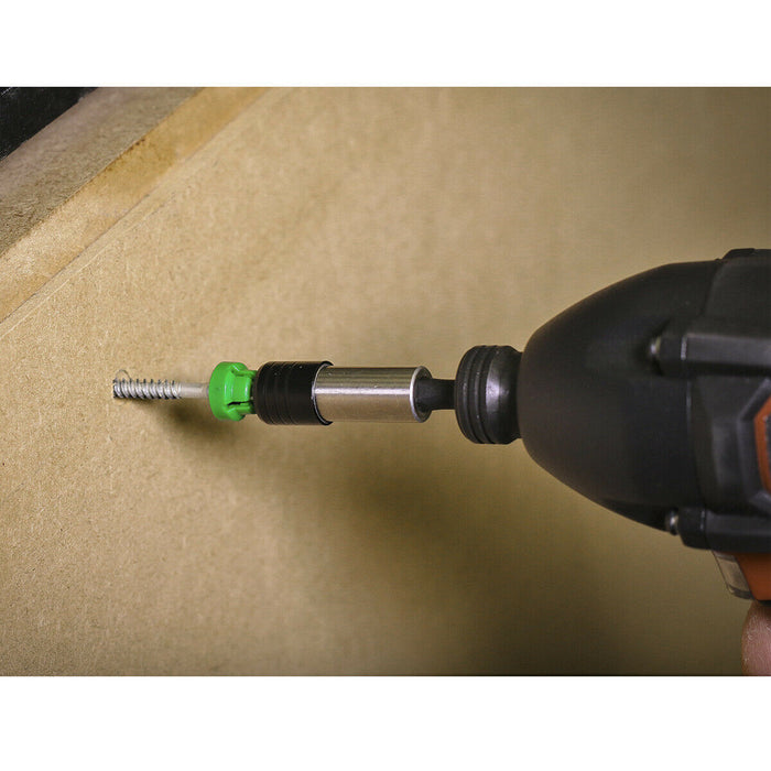 5 PACK 25mm Pozi Head #2 Power Tool Bit - Magnetic Holder - S2 Steel Drill Bit Loops