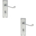 2x PAIR Victorian Scroll Handle on Bathroom Backplate 150 x 43mm Satin Chrome Loops