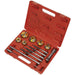 14 Piece Valve Seat Cutter Set - Tungsten Carbide Cutting Blades - Storage Case Loops