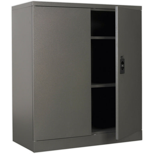 Floor Standing Steel Cabinet - 915 x 460 x 1060mm - Two Door - Two Shelves Loops