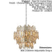 Ceiling Pendant Light Chrome Plate & Champagne Crystal 15 x 40W E14 Loops