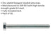 50 PACK HT Setscrew - M5 x 50mm - Grade 8.8 Zinc - Fully Threaded - DIN 933 Loops