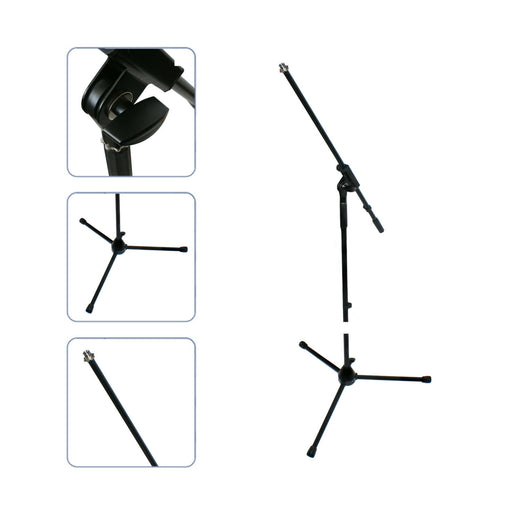 Mic/Microphone Adjustable Stand Removable Angle Boom Arm Stage Perform Loops