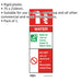 1x WATER FIRE EXTINGUISHER Safety Sign - Rigid Plastic 75 x 210mm Warning Loops