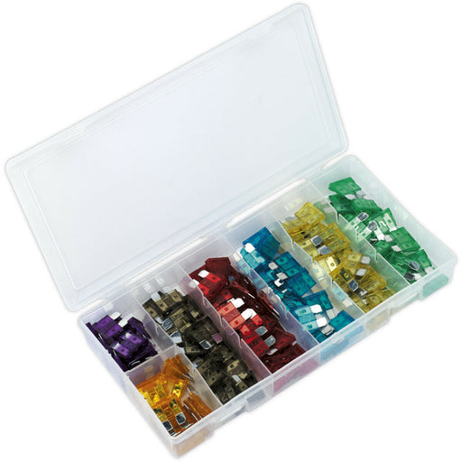 120 Piece Automotive Standard Blade Fuse Assortment - 3 Amp to 10 Amp Mix Loops