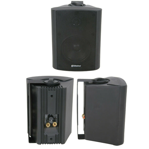 QUALITY 5.25" 90W Black Background HiFi Speaker 100V & 8ohm Wall Mount Bookshelf