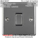 2 PACK 1 Gang Single INTERMEDIATE Light Switch BLACK NICKEL & Black 10A Rocker Loops