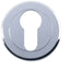 50mm Euro Profile Round Escutcheon Beveled Edge Concealed Fix Polished Chrome Loops