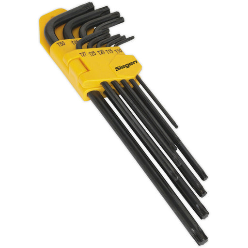 9 Piece Extra Long TRX-Star Key Set - 85mm to 160mm Length - T10 to T50 Size Loops