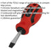 Slotted 6 x 38mm Screwdriver with Soft Grip Handle - Chrome Vanadium Shaft Loops
