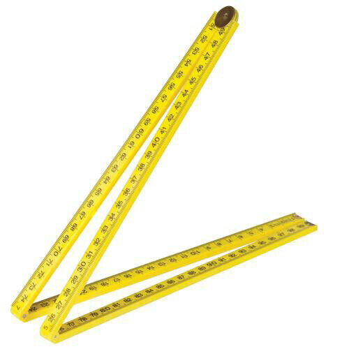 1000mm 4 Section Folding Rule Metric Scale Plastic Carpenters Loops