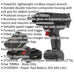 300Nm Cordless Brushless Impact Wrench & 2x Li-Ion Batteries - 1/2" Square Drive Loops