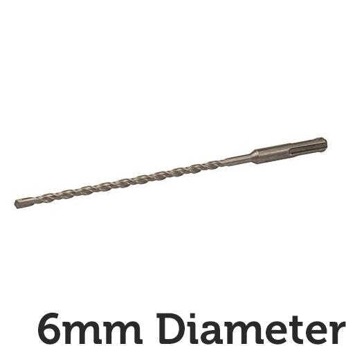 PRO 6mm x 210mm SDS Plus Masonry Drill Bit Tungsten Carbide Cutting Head Tip Loops