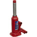 3 Tonne Bottle Jack - Machine Welded Base & Reservoir - 363mm Maximum Height Loops