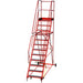12 Tread HEAVY DUTY Mobile Warehouse Stairs Anti Slip Steps 3.7m Safety Ladder Loops