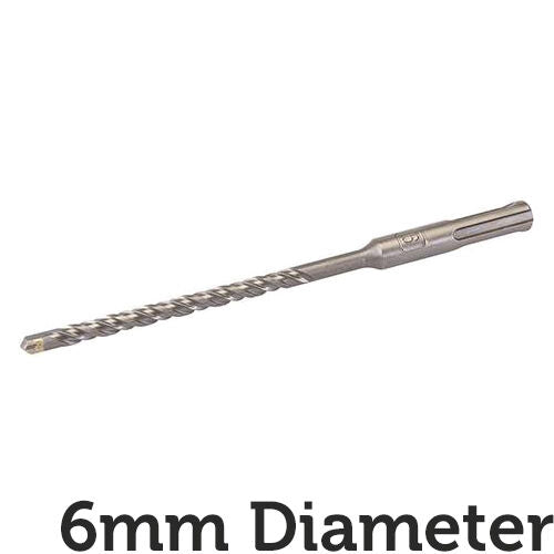 PRO 6mm x 160mm SDS Plus Masonry Drill Bit Tungsten Carbide Cutting Head Tip Loops