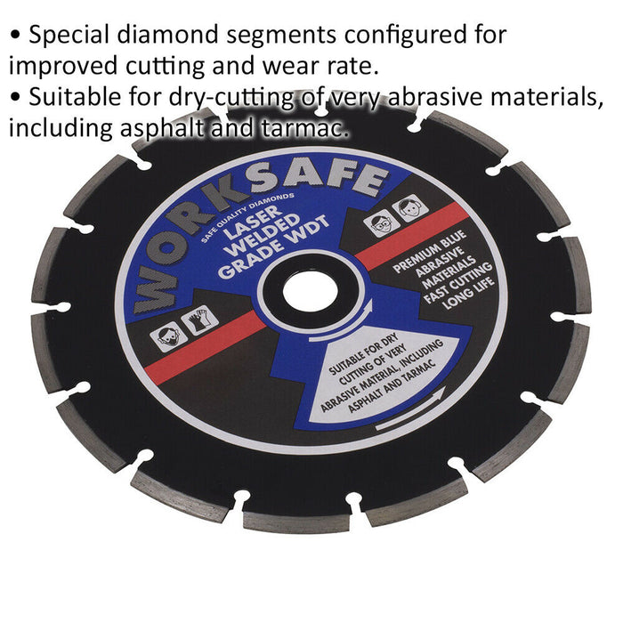 Diamond Cutting Blade - 300mm Diameter - 20mm Bore - Asphalt & Tarmac Cutting Loops