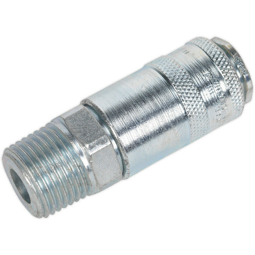 1/2 Inch BSPT Coupling Body Adaptor - Male Thread - 100 psi Free Airflow Rate Loops