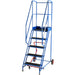 5 Tread Mobile Warehouse Stairs Anti Slip Steps 2.25m Portable Safety Ladder Loops